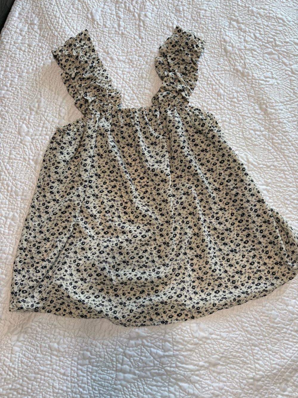 Pretty Garden Ruffle Flowy Top